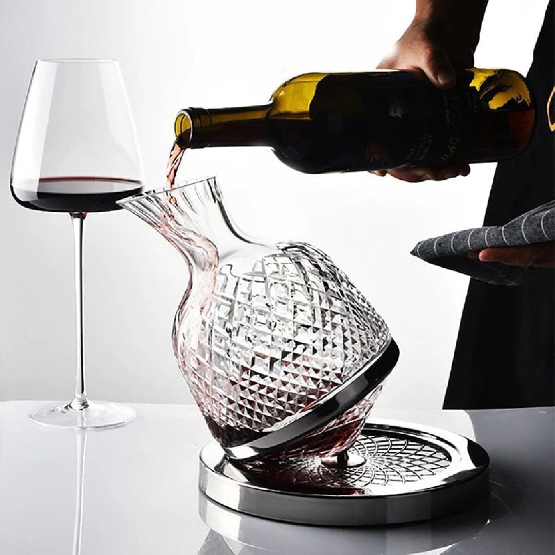 Decantador De Vinho De Rotação De Alto Grau Luxo Vintage