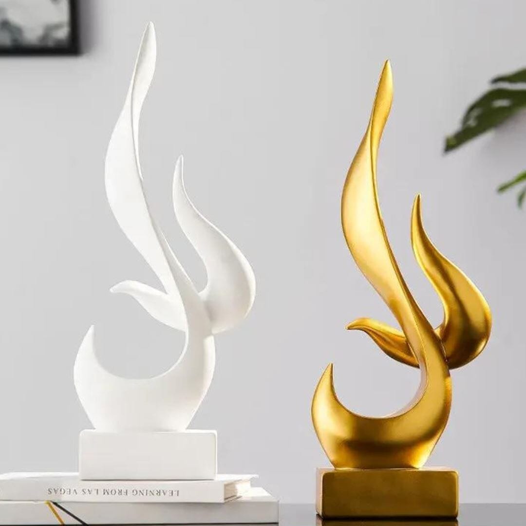 Escultura Abstrata Art Flame Decor