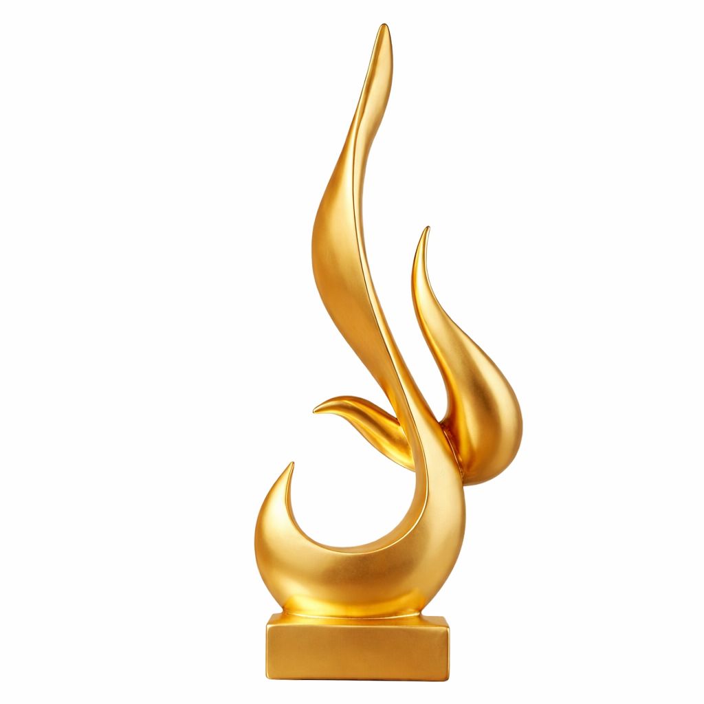 Escultura Abstrata Art Flame Decor