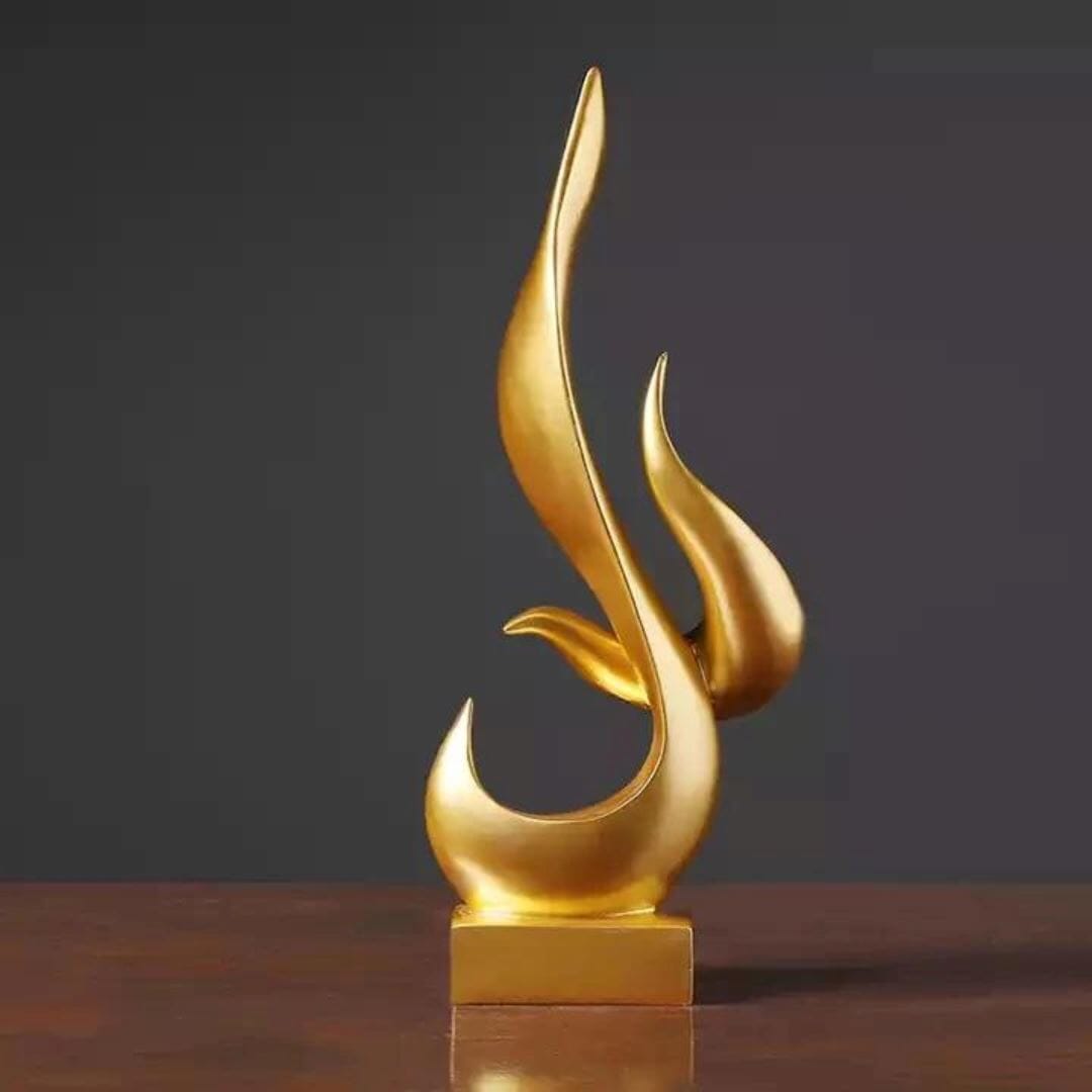 Escultura Abstrata Art Flame Decor