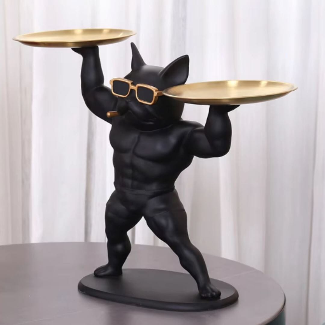 Escultura Aparador Bulldog Maromba (Suporte Duplo)