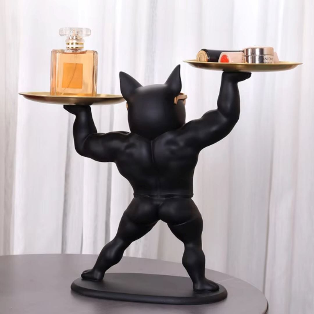 Escultura Aparador Bulldog Maromba (Suporte Duplo)