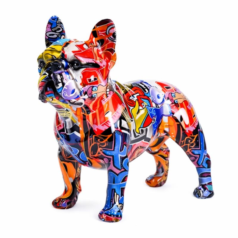 Escultura Bulldog Francês Grafite Street & Colors