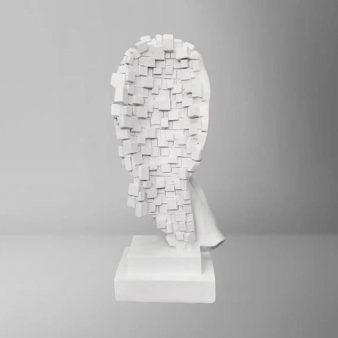 Escultura Contemporânea Pensador em Mosaico
