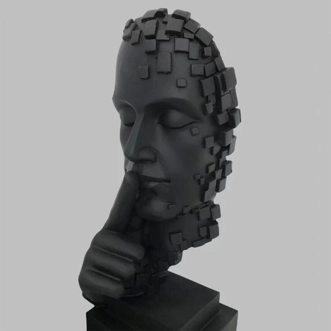 Escultura Contemporânea Pensador em Mosaico