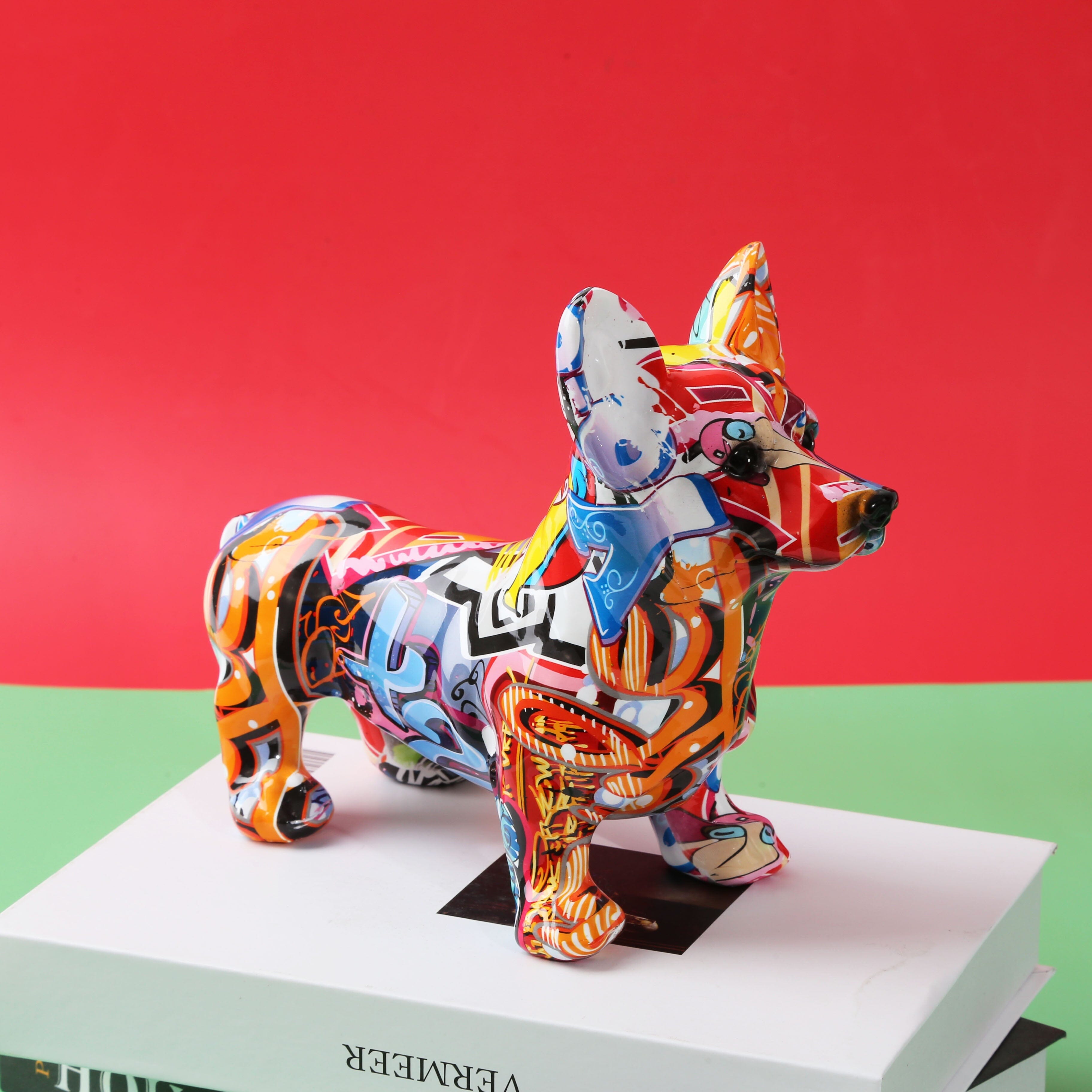 Escultura Corgi Cardigan Grafite Street & Colors
