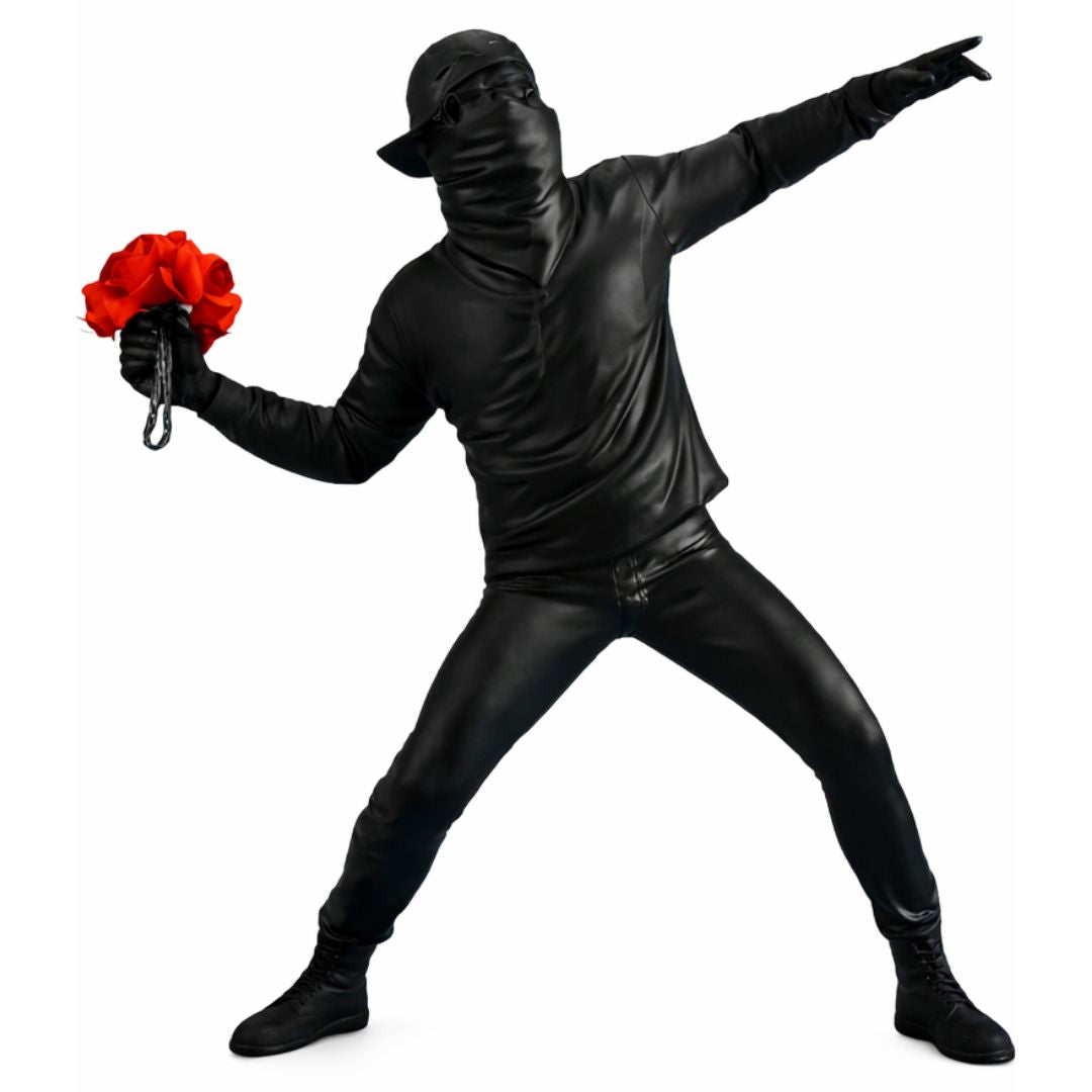 Escultura Criativa Banksy Atirador de Flores