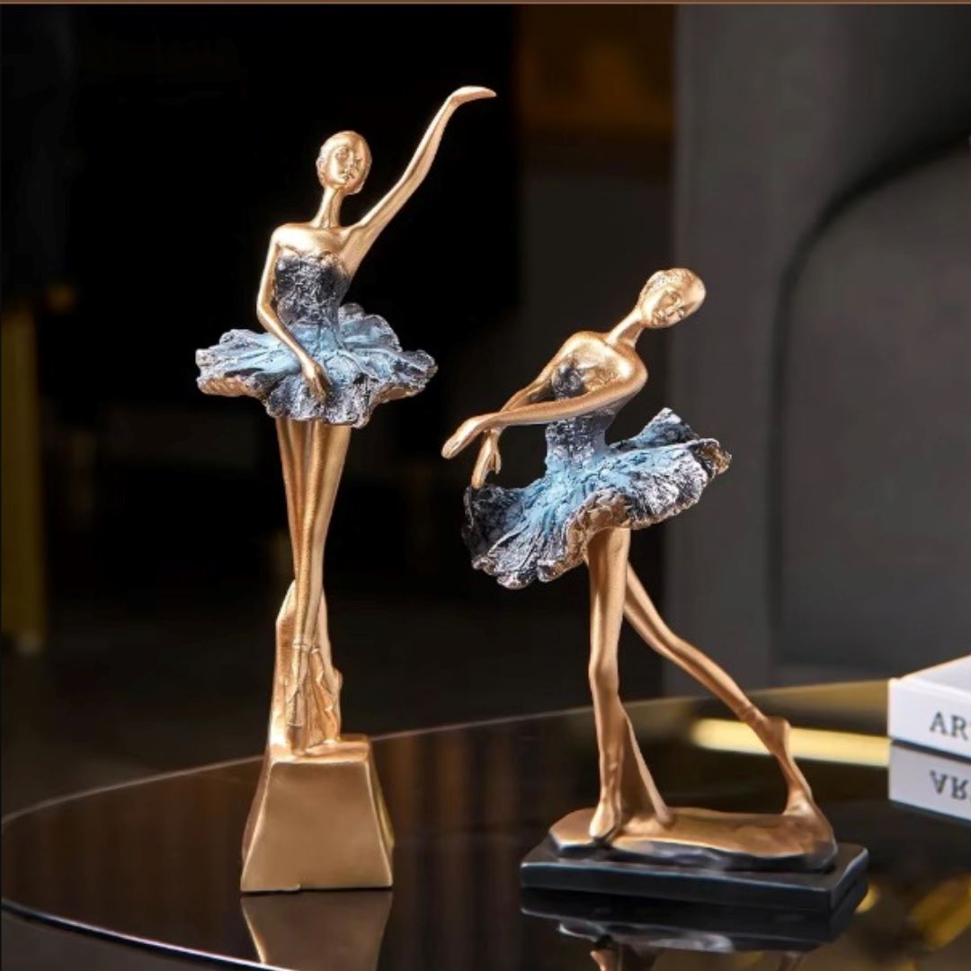 Escultura Decorativa Abstrata Bailarinas