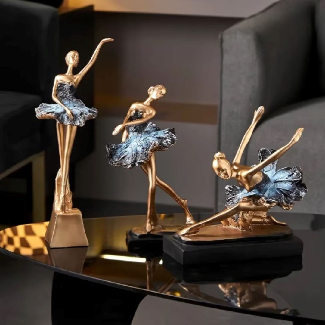 Escultura Decorativa Abstrata Bailarinas
