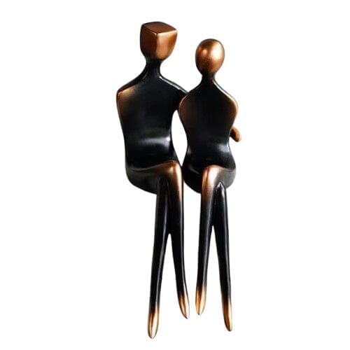 Escultura Decorativa Abstrata Contemporânea Couple Lover 2 em 1