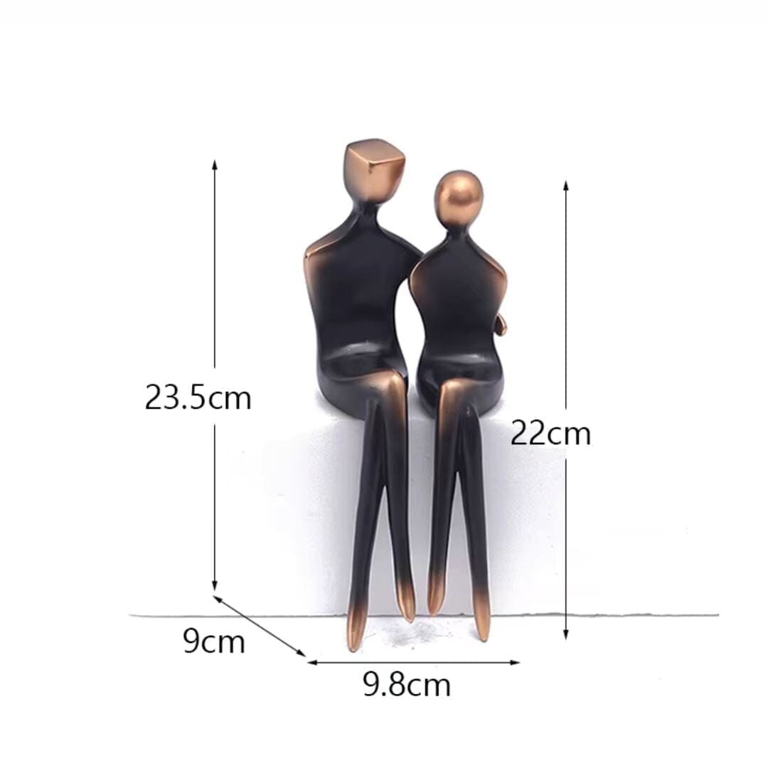 Escultura Decorativa Abstrata Contemporânea Couple Lover 2 em 1