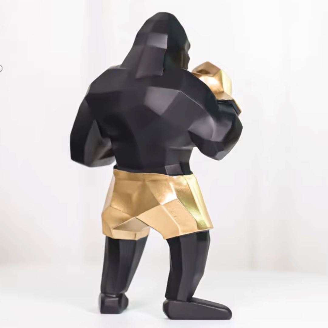 Escultura Decorativa Gorilla Boxer 24cm