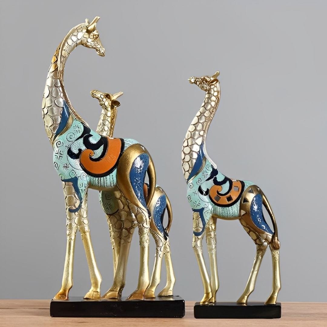 Escultura Decorativa Moderna Girafas