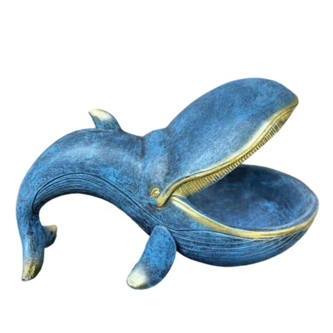 Escultura e Aparador Baleia em Resina