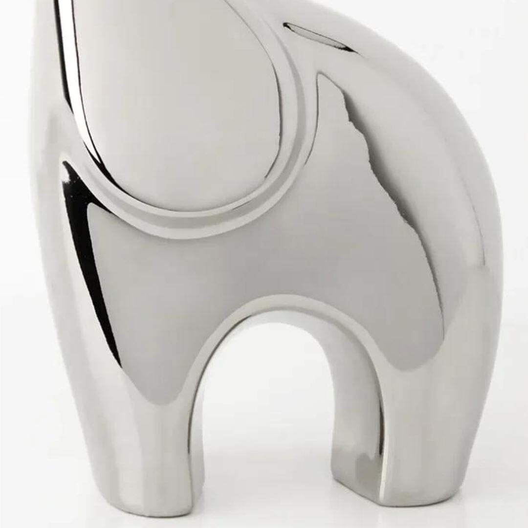 Escultura Família Elefante Brilhante (03 Peças)