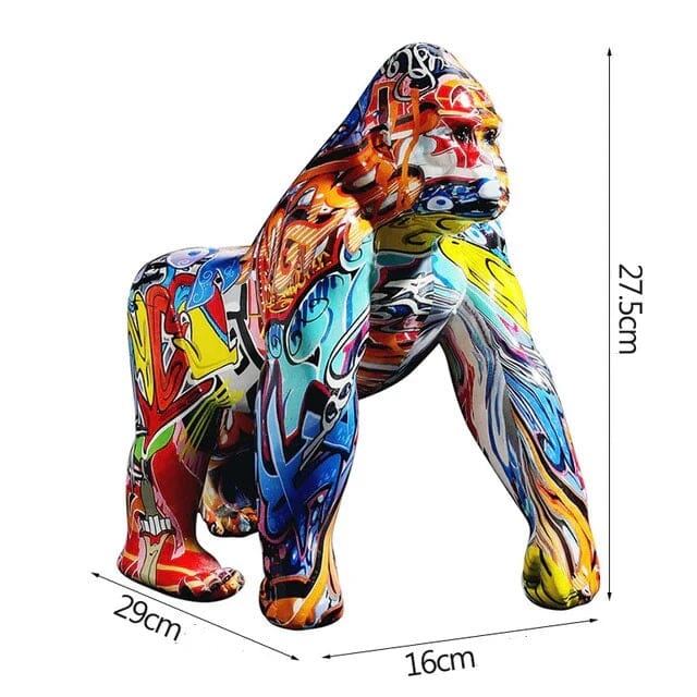 Escultura Gorila Idi Amin Grafite Street & Colors 27,5cm