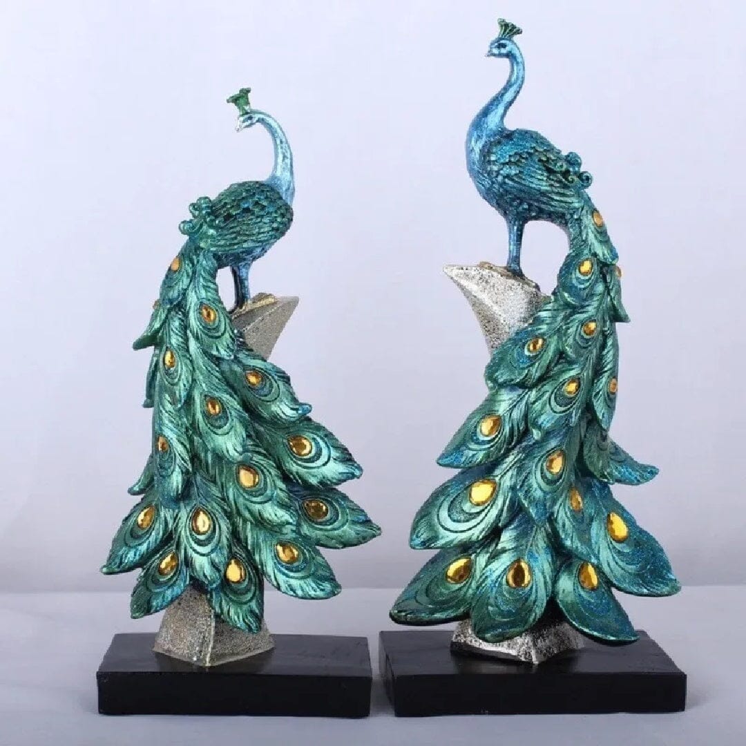 Escultura Moderna Pavão em Resina