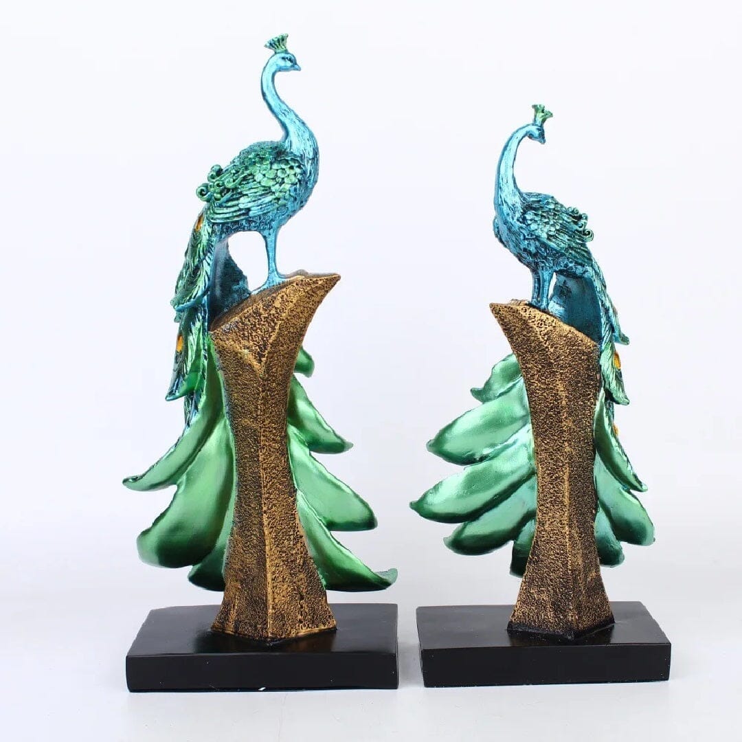 Escultura Moderna Pavão em Resina