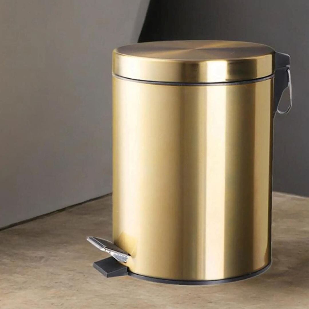 Lixeira LimpGold Impermeável de Aço Inoxidável 5L