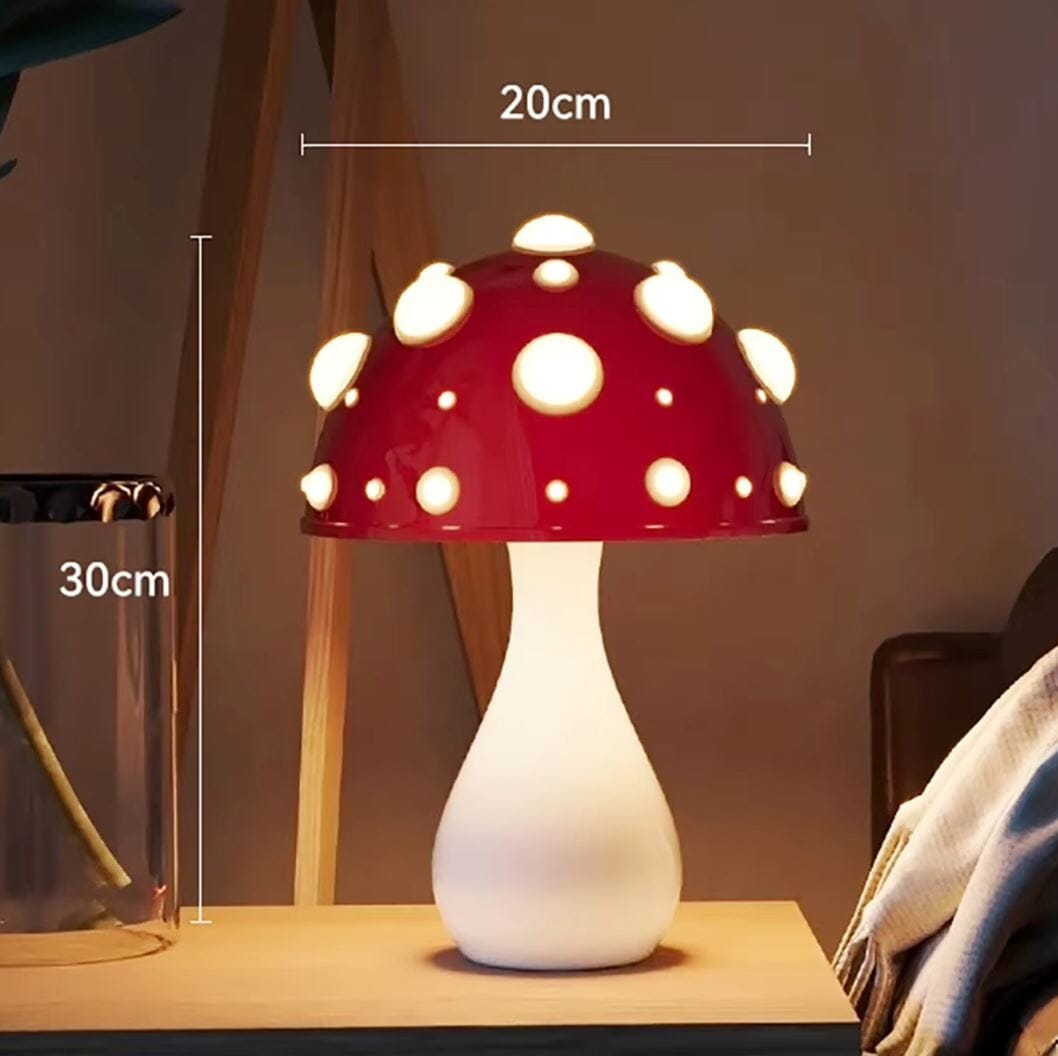Luminária Abajur de Mesa Cogumelo Realista em Led