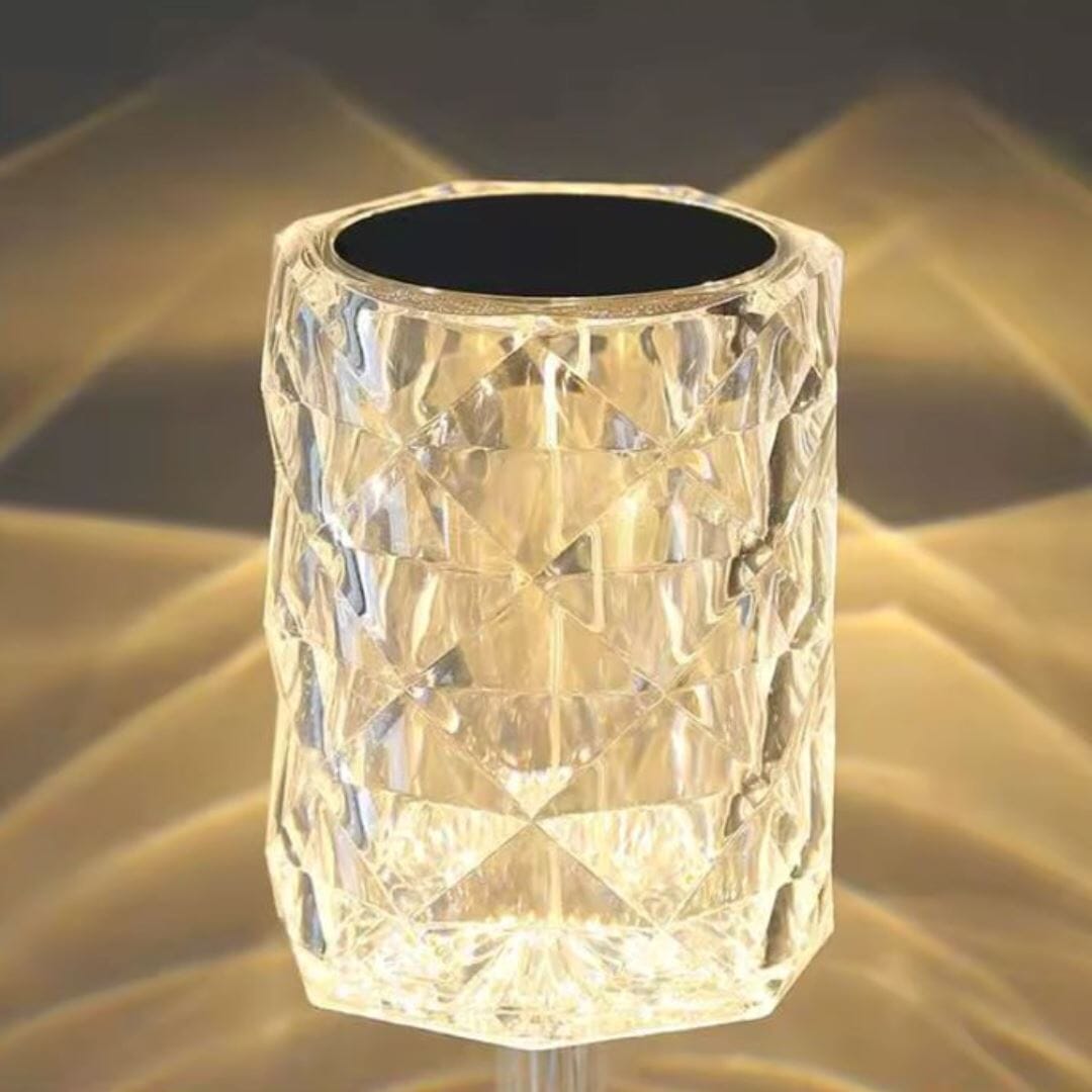 Luminária Abajur de Mesa Cristalina Touch em Led