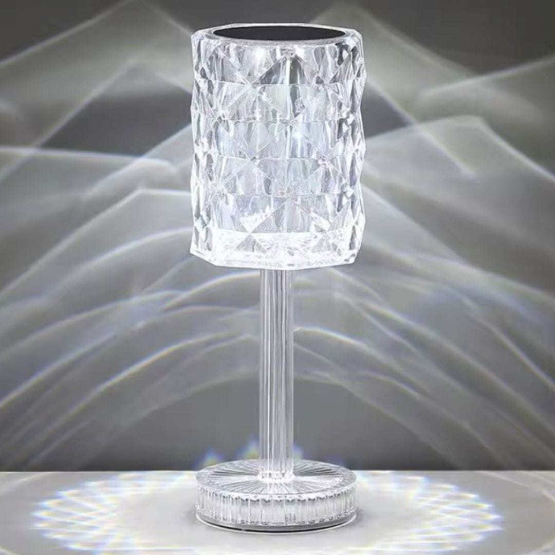 Luminária Abajur de Mesa Cristalina Touch em Led