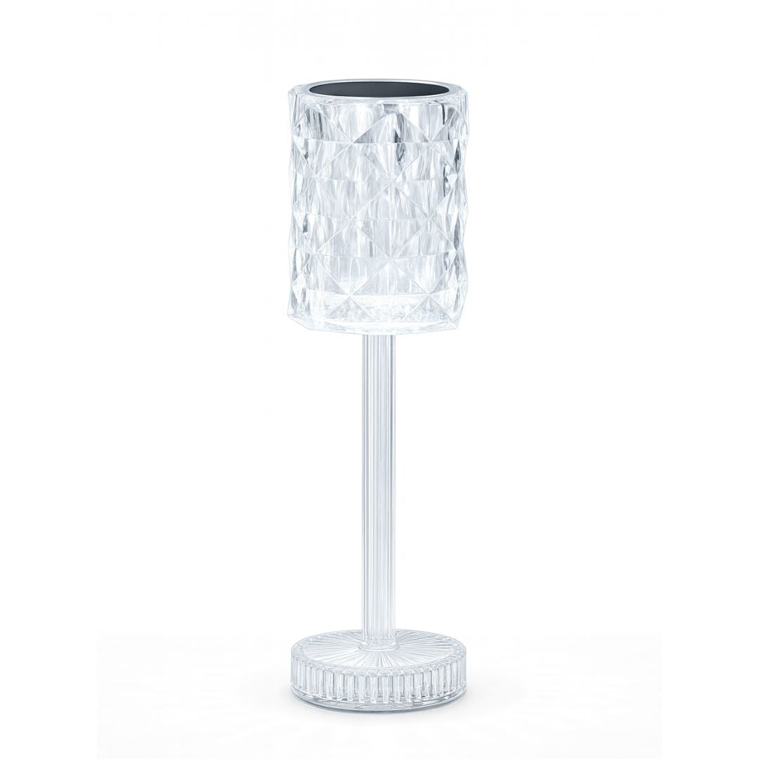 Luminária Abajur de Mesa Cristalina Touch em Led