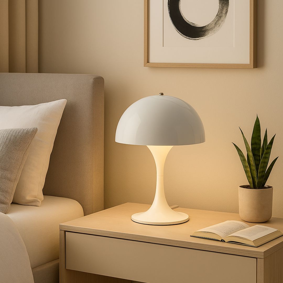 Luminária Abajur de Mesa Danish Mushroom Touch 40cm