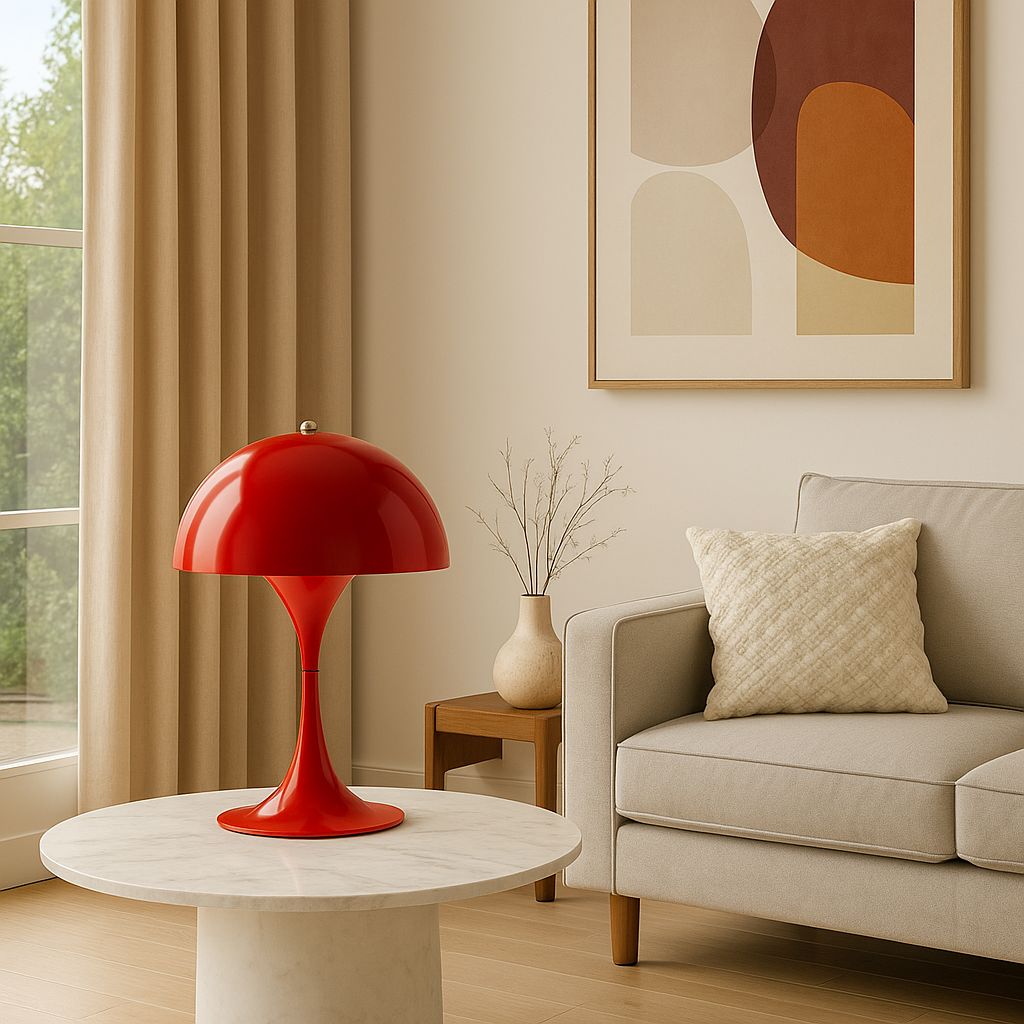 Luminária Abajur de Mesa Danish Mushroom Touch 40cm