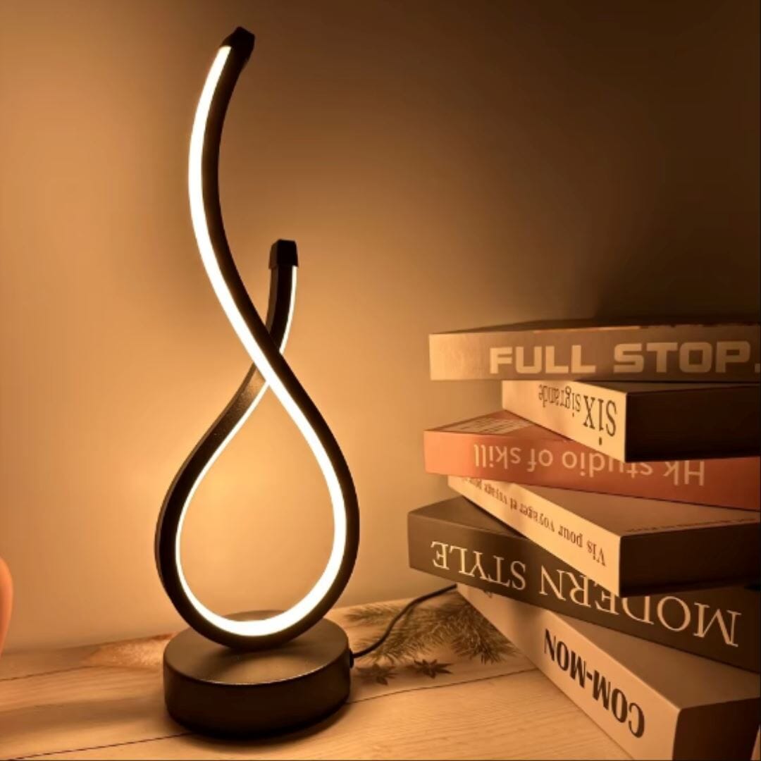 Luminária Abajur de Mesa Espiral em Gota Light