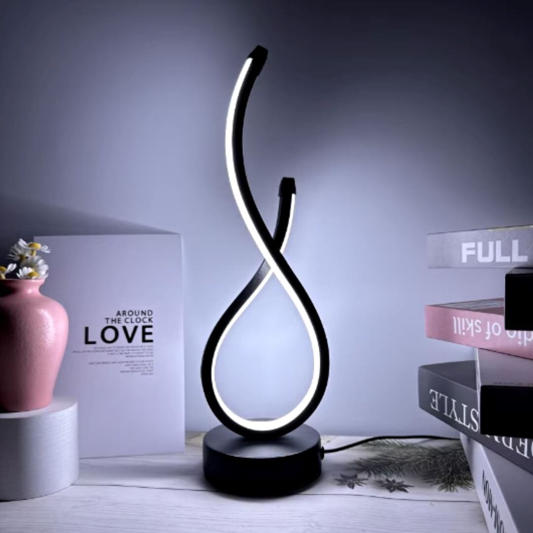 Luminária Abajur de Mesa Espiral em Gota Light