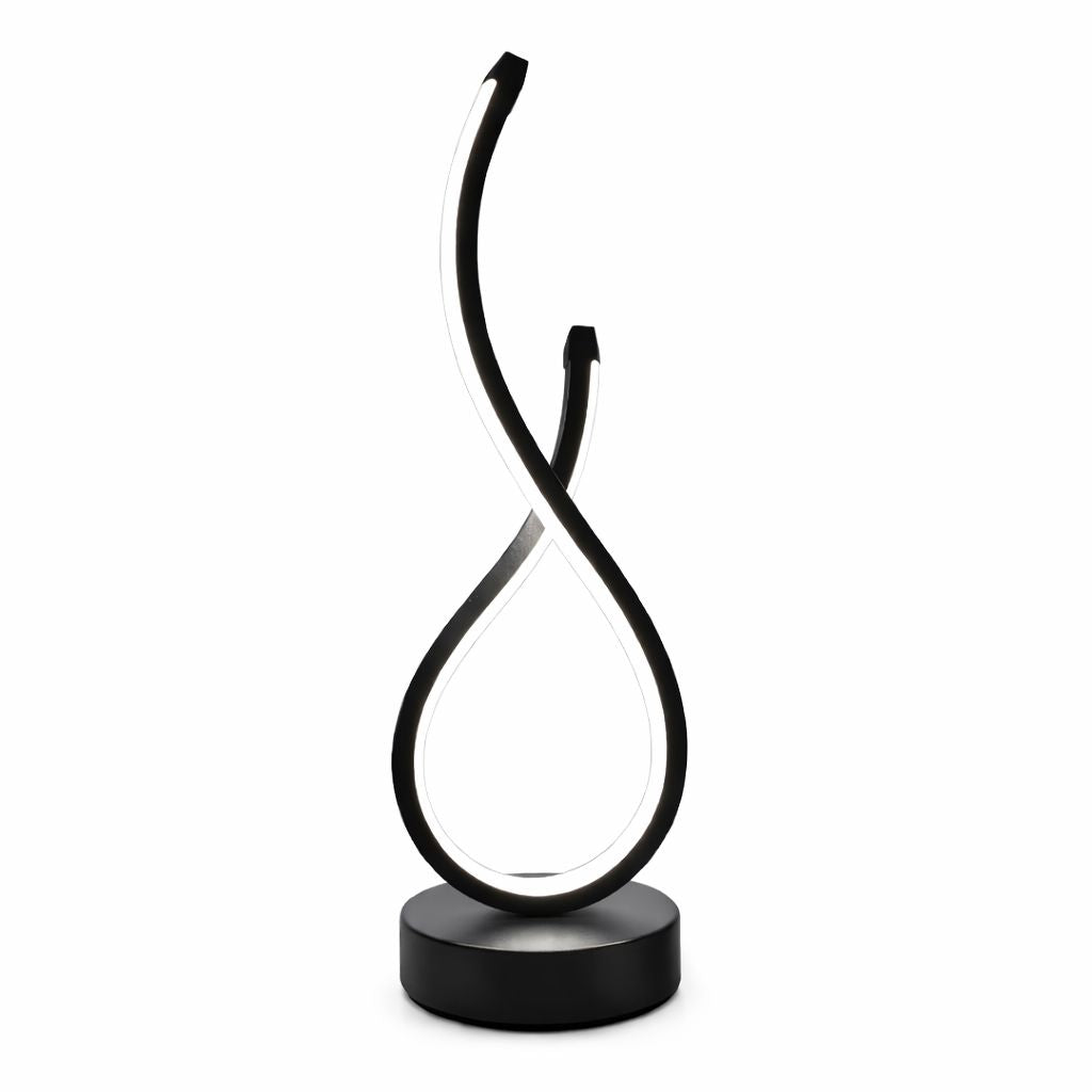 Luminária Abajur de Mesa Espiral em Gota Light