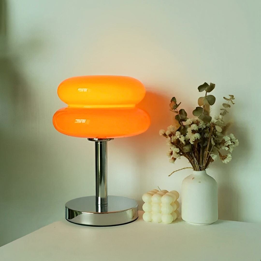 Luminária Abajur de Mesa Italian Duplo Arco em Led