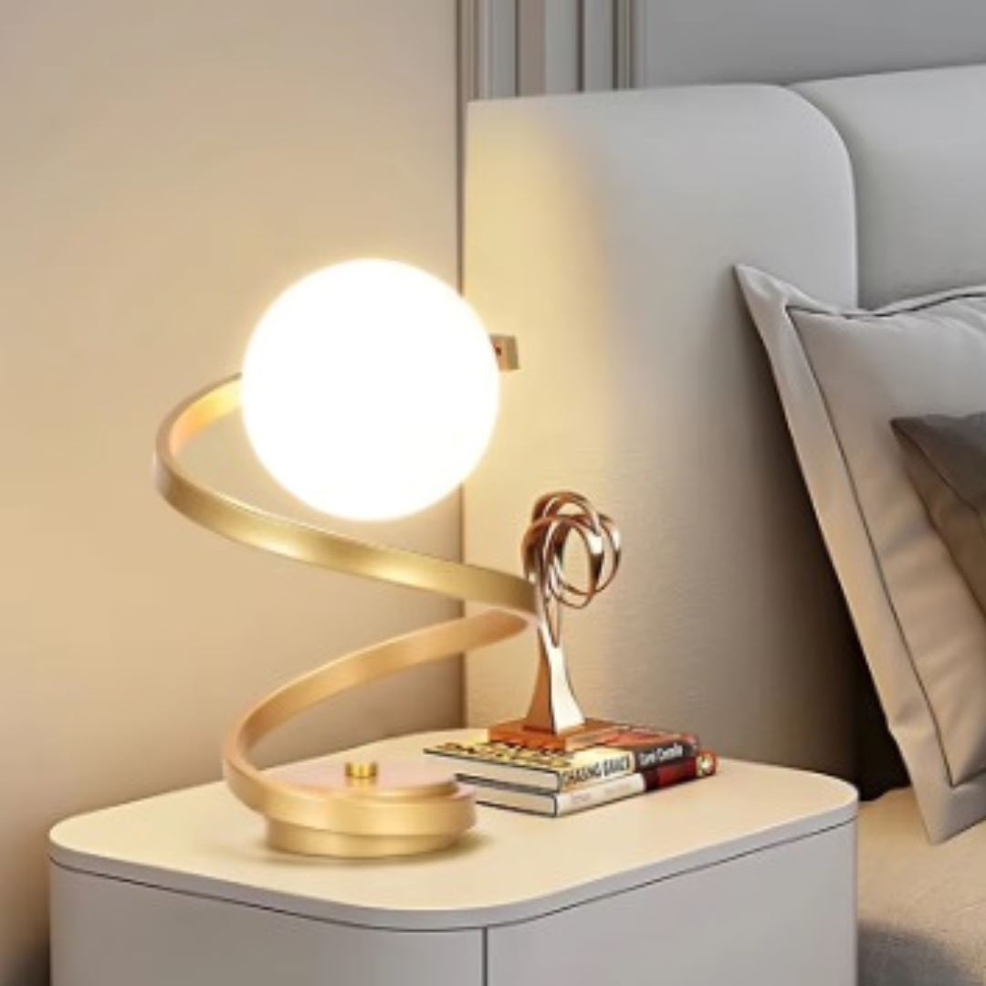 Luminária Abajur de Mesa Orbit Spiral em LED 3 Tons