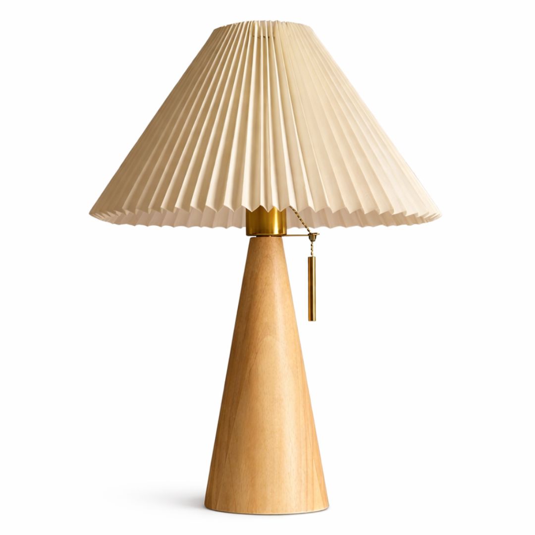 Luminária Abajur de Mesa Plissé 50cm
