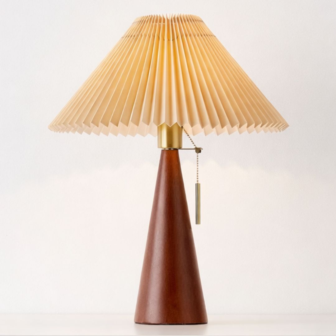 Luminária Abajur de Mesa Plissé 50cm