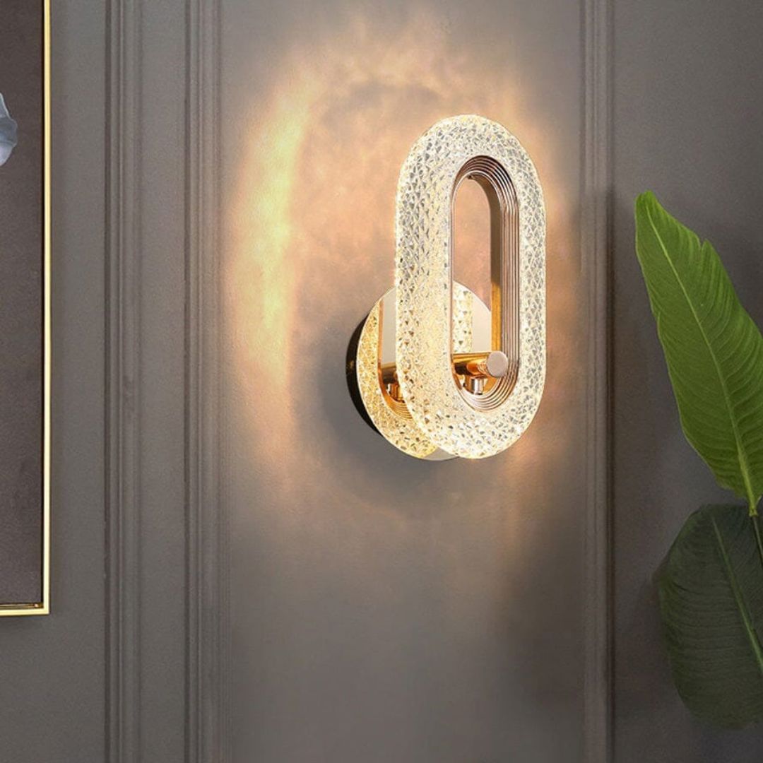 Luminária Arandela de Luxo Cristal Oval