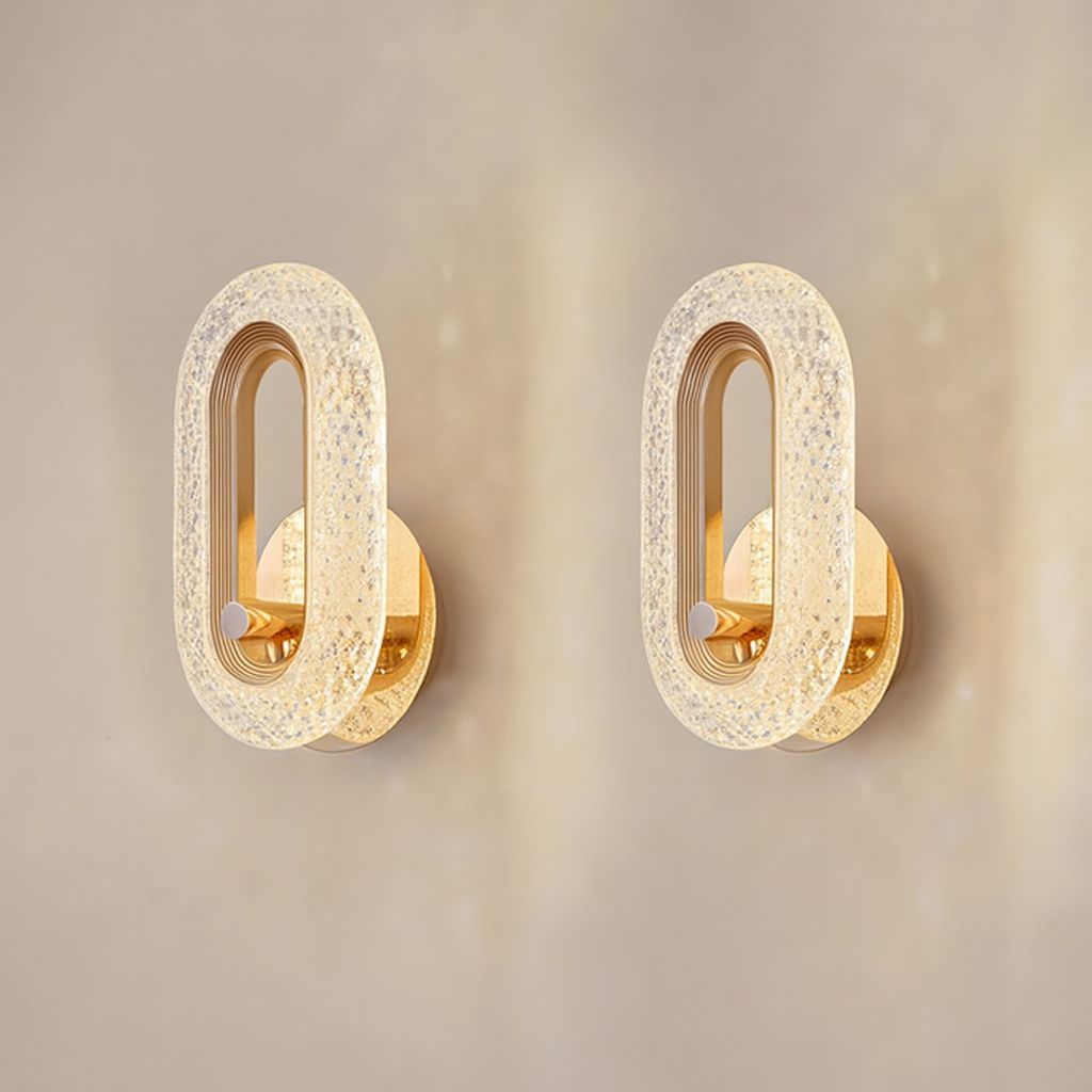 Luminária Arandela de Luxo Cristal Oval