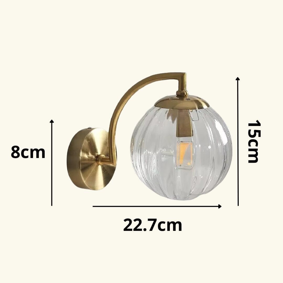 Luminária Arandela de Parede Elegance Orb Glass