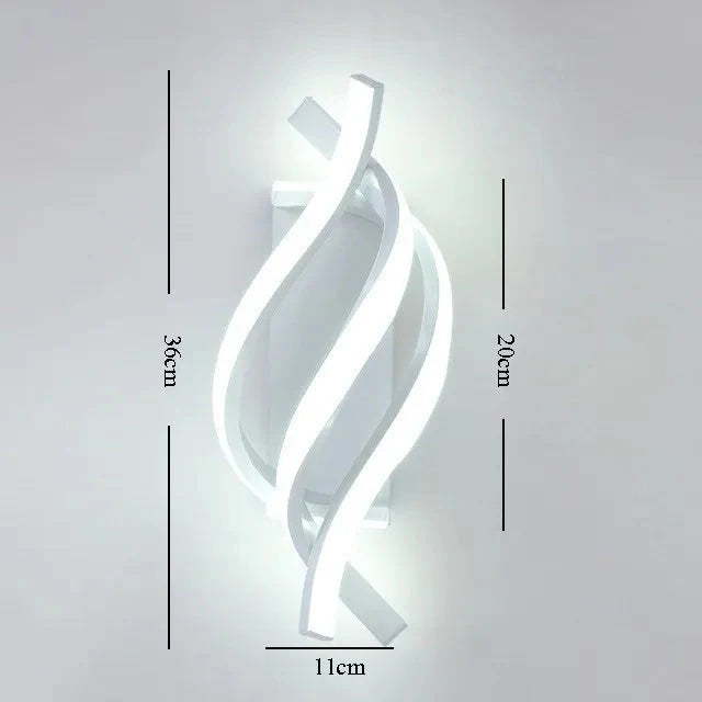 Luminária Arandela de Parede Espiral Triplo em Led