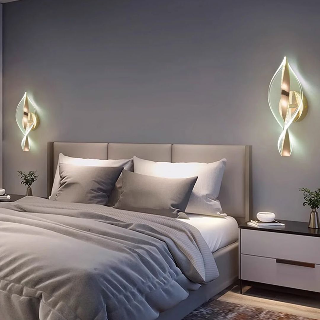 Luminária Arandela de Parede de Luxo Lumière Gold 30cm