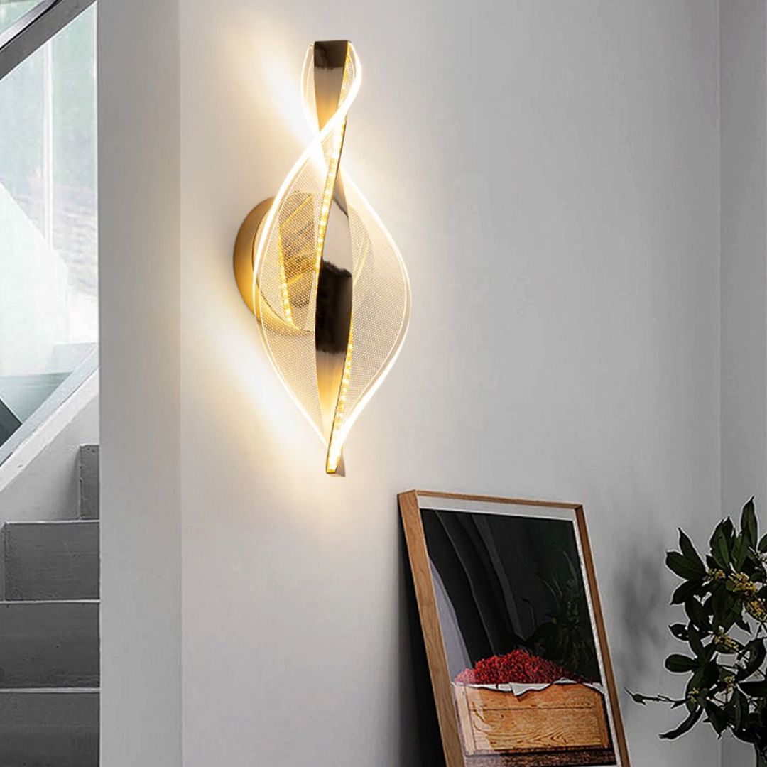 Luminária Arandela de Parede de Luxo Lumière Gold 30cm