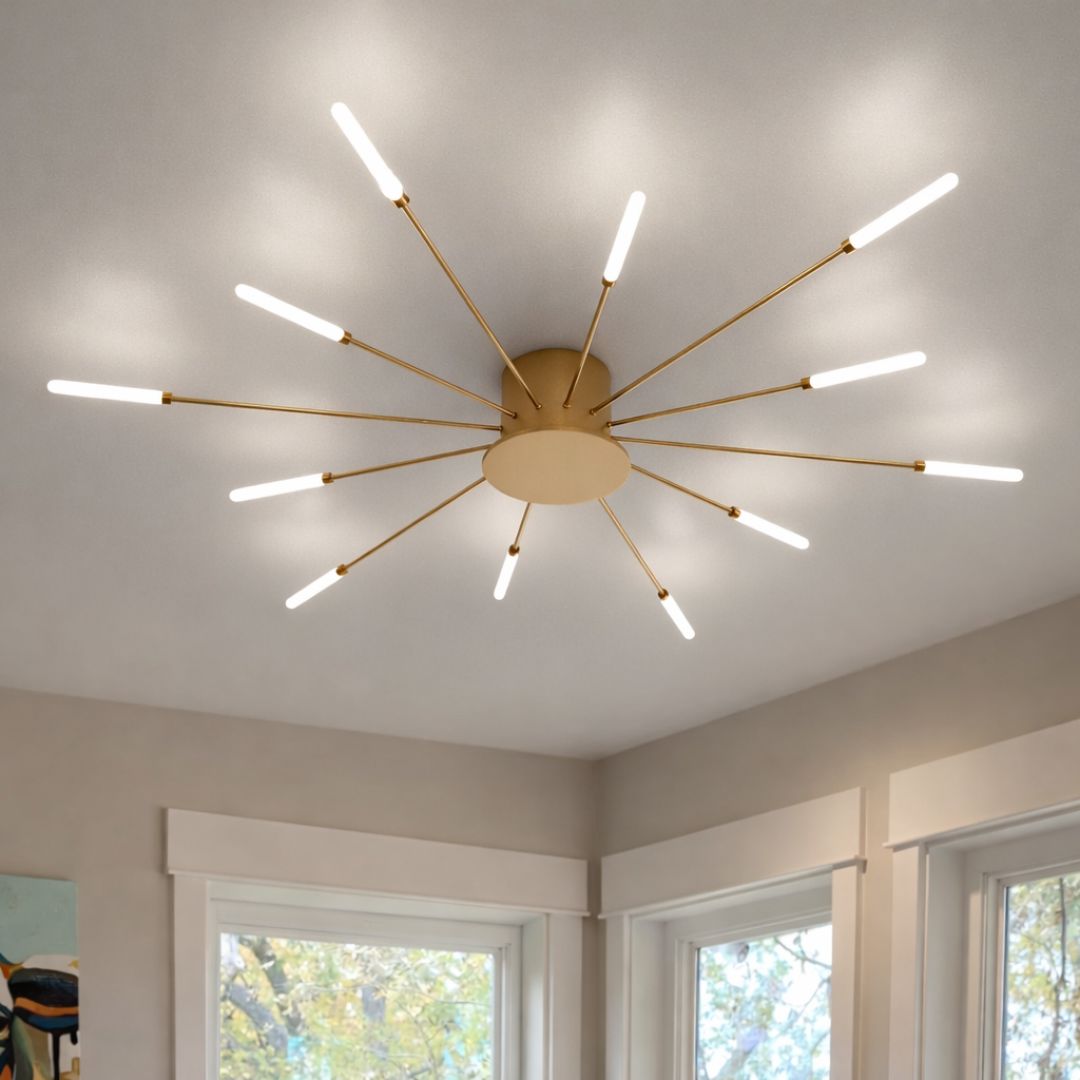 Lustre Luminária de Teto Nórdico Sputnik de Led (12 hastes)