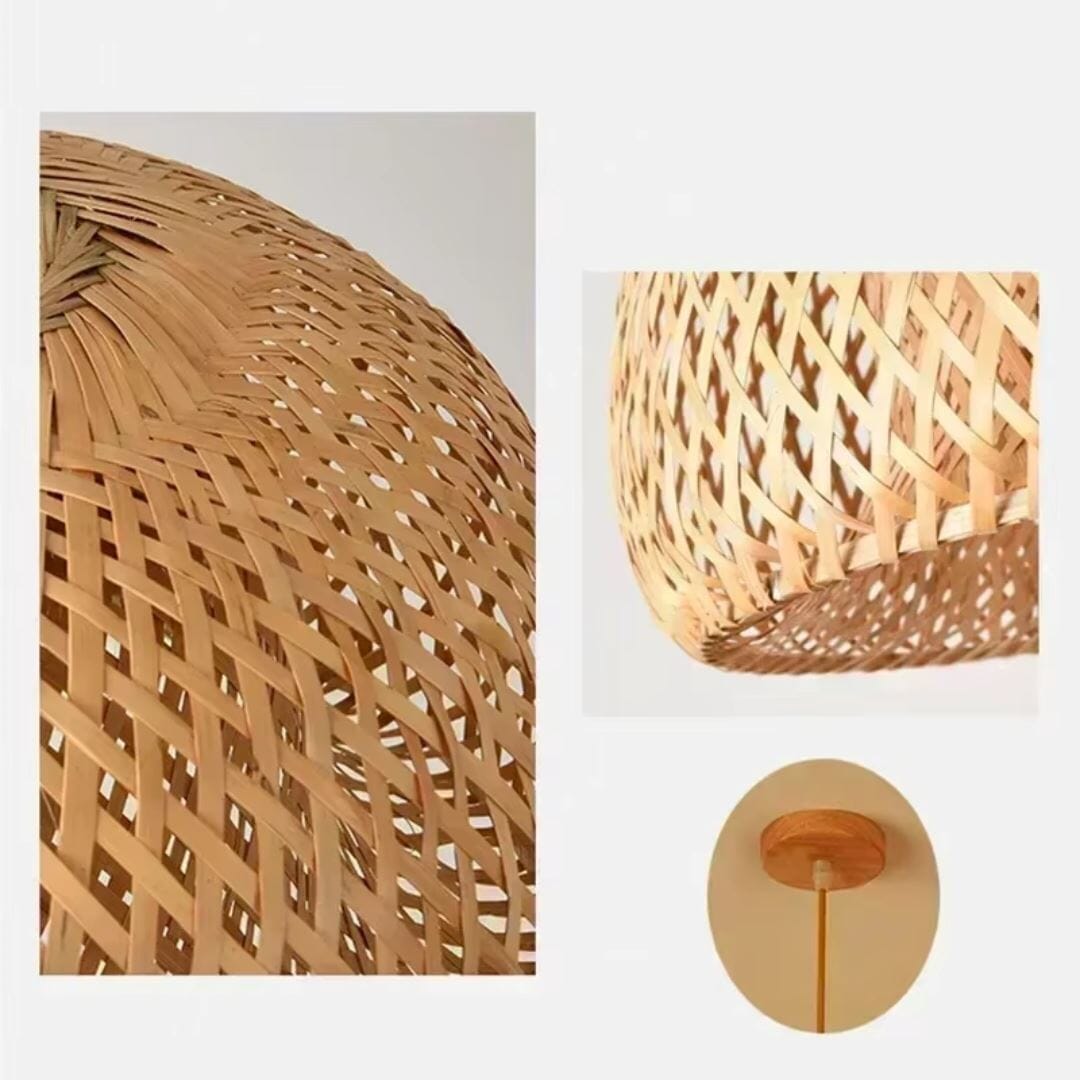Lustre Pendente Artesanal Bohemian Rattan