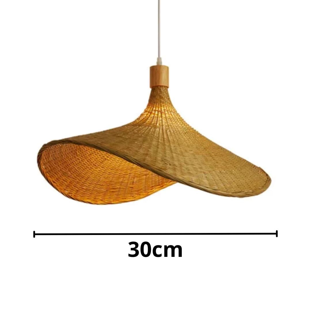 Lustre Pendente Artesanal Bamboo Rattan