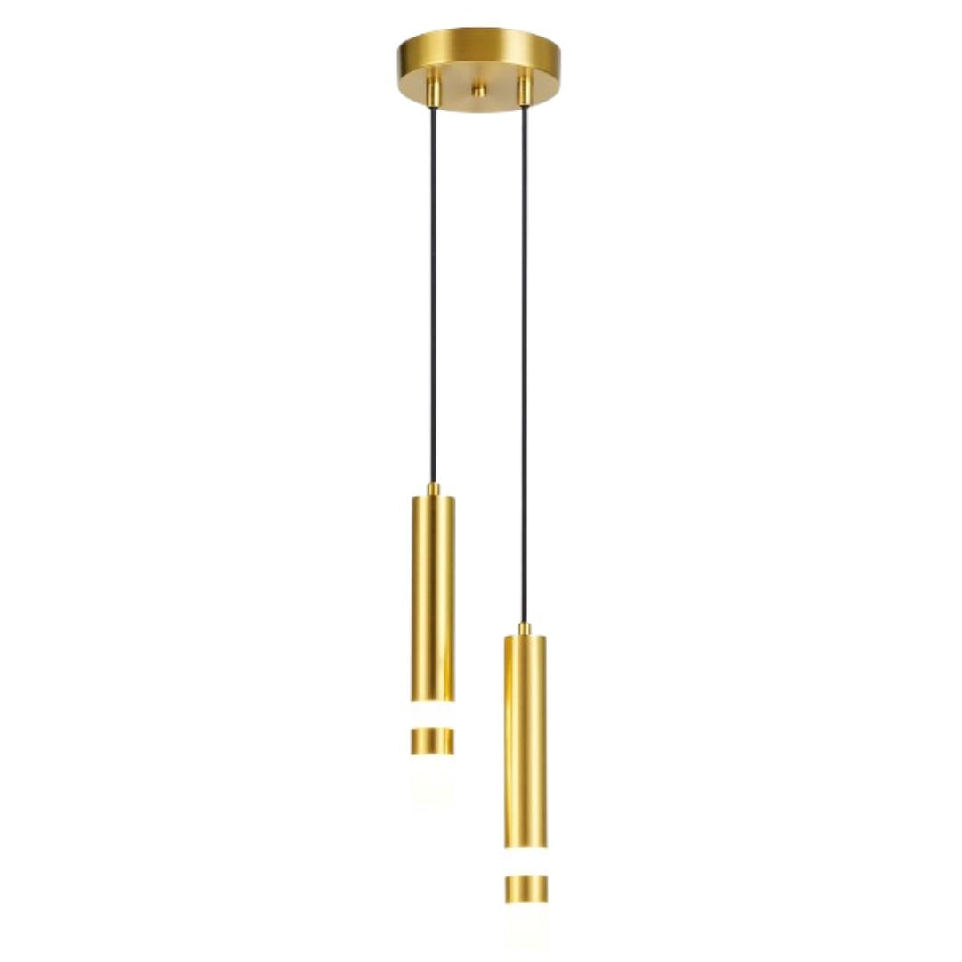 Lustre Pendente Minimalista Linear Duplo em Led