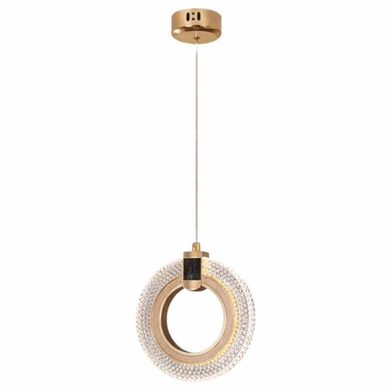 Lustre Pendente de Luxo Cristal Circular
