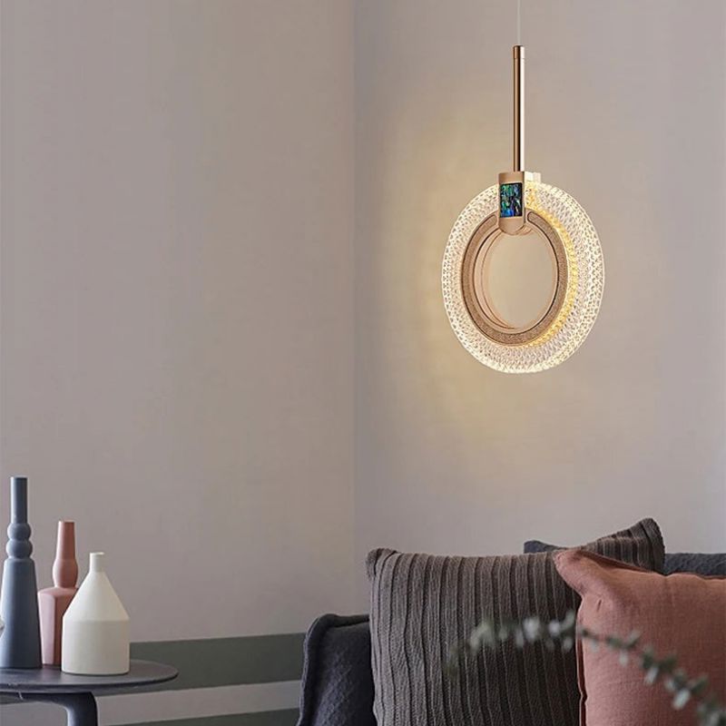 Lustre Pendente de Luxo Cristal Circular