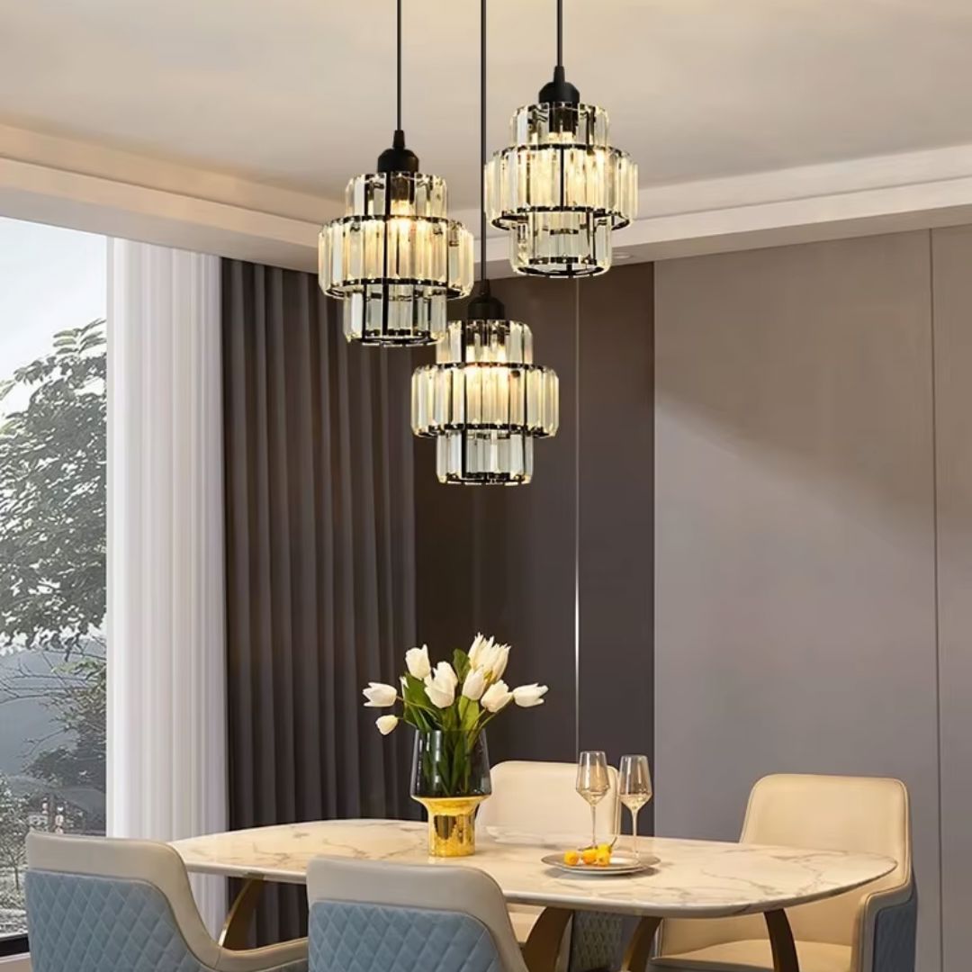 Lustre Pendente de Luxo Cristallo em Crystal K9