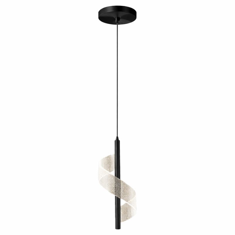 Lustre Pendente de Luxo em Espiral Acrílico